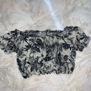 LA Hearts Off the Shoulder Cinched Crop Top Size M